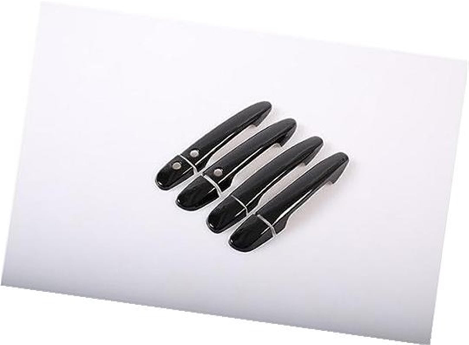 DEMULAX, for Mazda, 2 2008-2019, for Mazda, 3 2010-2019, for Mazda, 6 2007-2019 Autotürgriffabdeckung aus glänzendem Chrom Autotürgriffabdeckung(Black 2 Buttons) von DEMULAX