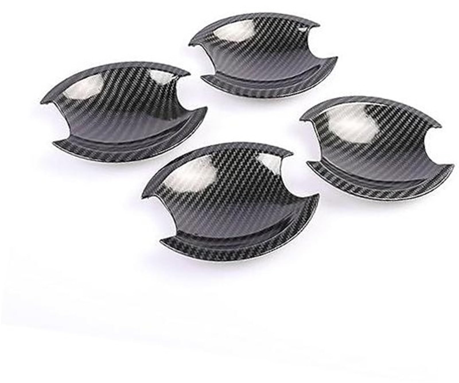 DEMULAX, for Nissan, Navara Frontier D40 2005–2013, Kohlefaser-Chrom-Autotürgriffabdeckung Autotürgriffabdeckung(Black Carbon Bowl) von DEMULAX