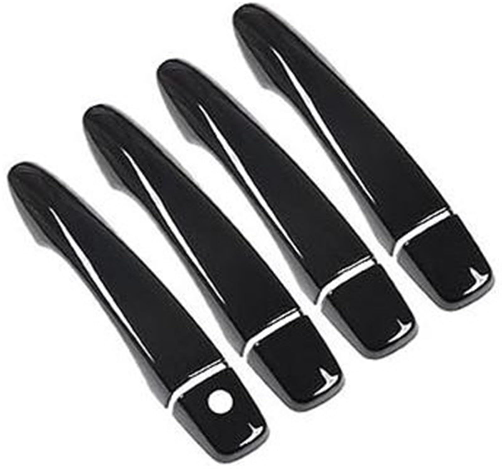 DEMULAX, for Nissan, for X-Trail, T32 MK3 2014-2020 X Trail, for Xtrail, Autotürgriffabdeckung aus glänzendem Chrom Autotürgriffabdeckung(Black No Button) von DEMULAX