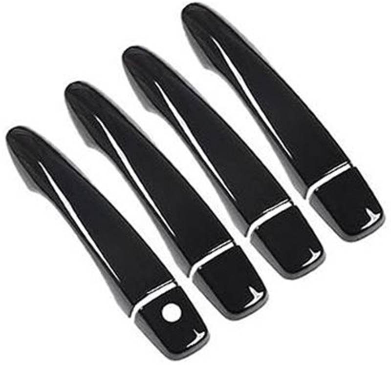 DEMULAX, for Nissan, for X-Trail, T32 MK3 2014-2020 X Trail, for Xtrail, Autotürgriffabdeckung aus glänzendem Chrom Autotürgriffabdeckung(Black No Button) von DEMULAX