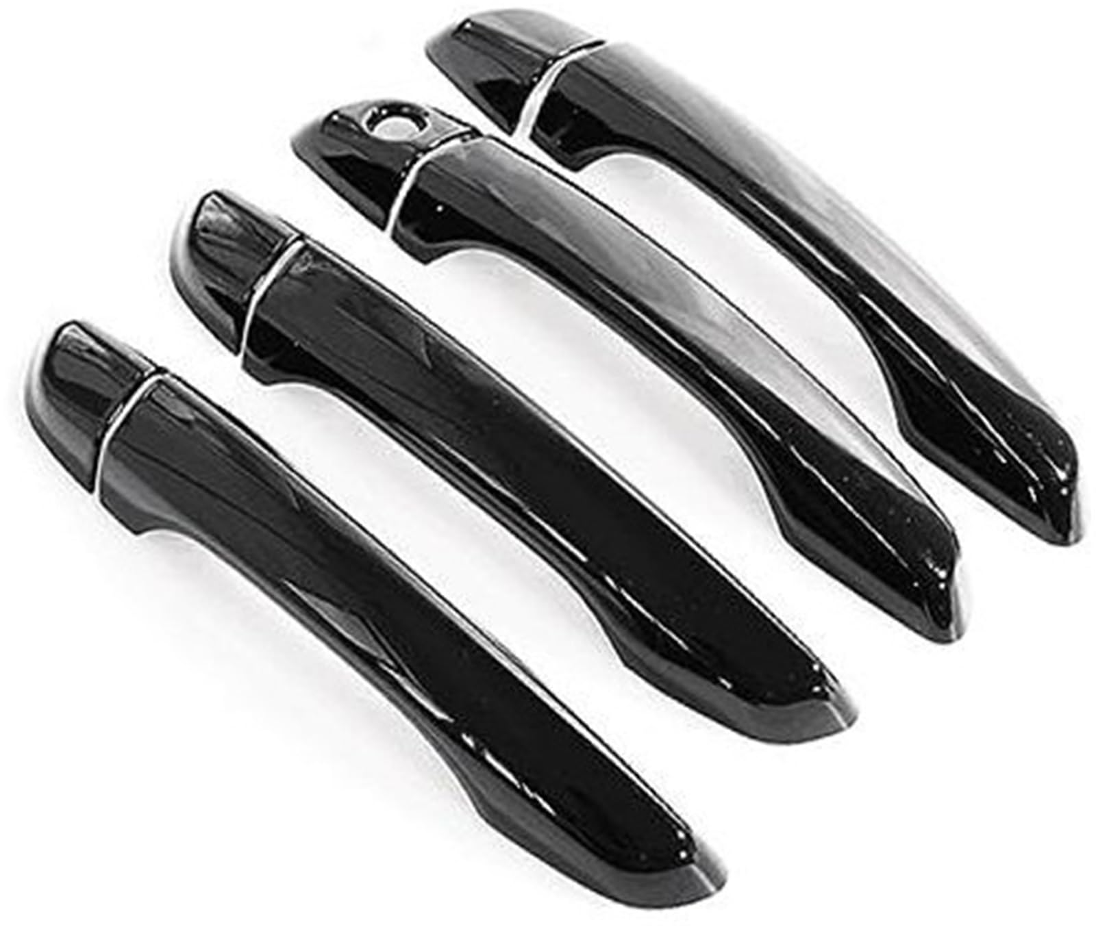 DEMULAX, for Peugeot, 3008 2017 2018 2019 2020 2021 2022 Autotürgriffabdeckung aus glänzendem Chrom Autotürgriffabdeckung(Black No Sensors) von DEMULAX