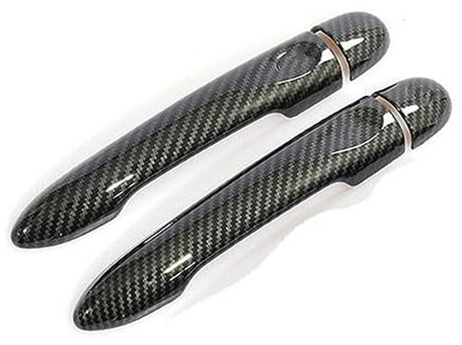 DEMULAX, for Renault, Clio IV Clio 4 Lutecia 2012 2013 2014 2015 2016 2017 2018 2019 Kohlefaser-Autotürgriffabdeckungszubehör Autotürgriffabdeckung(Black 2dr No Key No Button) von DEMULAX