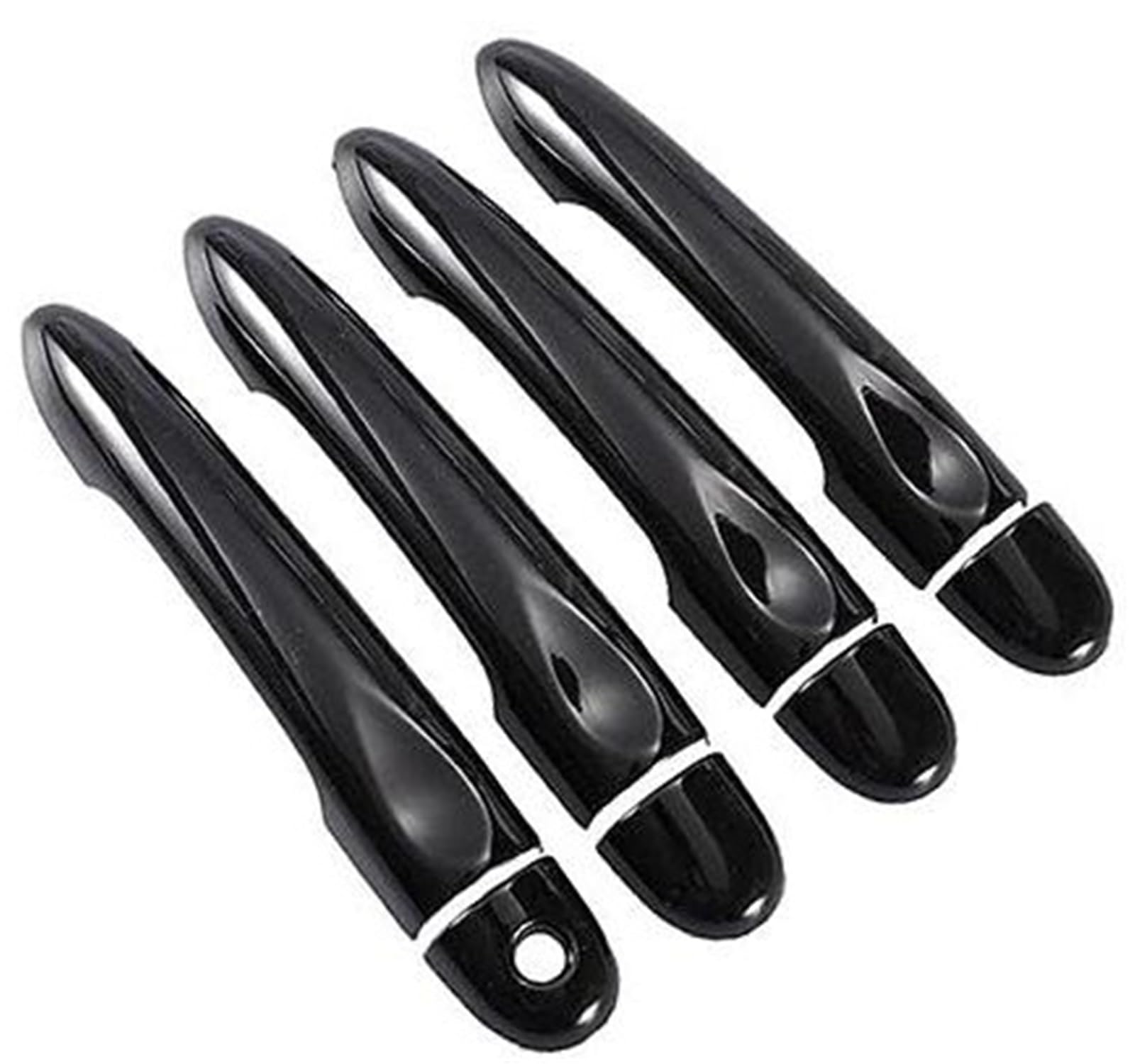 DEMULAX, for Renault, Fluence 2009–2017, glänzende Schwarze Autotürgriffabdeckung 2010 2011 2012 2013 2014 2015 2016 Autotürgriffabdeckung(Black 4dr 1 Key No Button) von DEMULAX