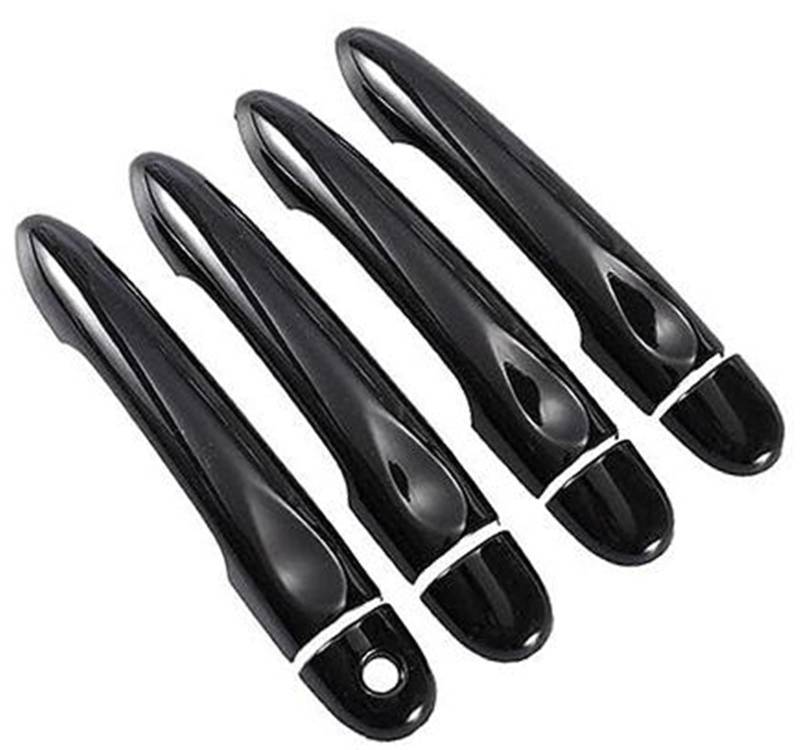 DEMULAX, for Renault, Fluence 2009–2017, glänzende Schwarze Autotürgriffabdeckung 2010 2011 2012 2013 2014 2015 2016 Autotürgriffabdeckung(Black 4dr 1 Key No Button) von DEMULAX