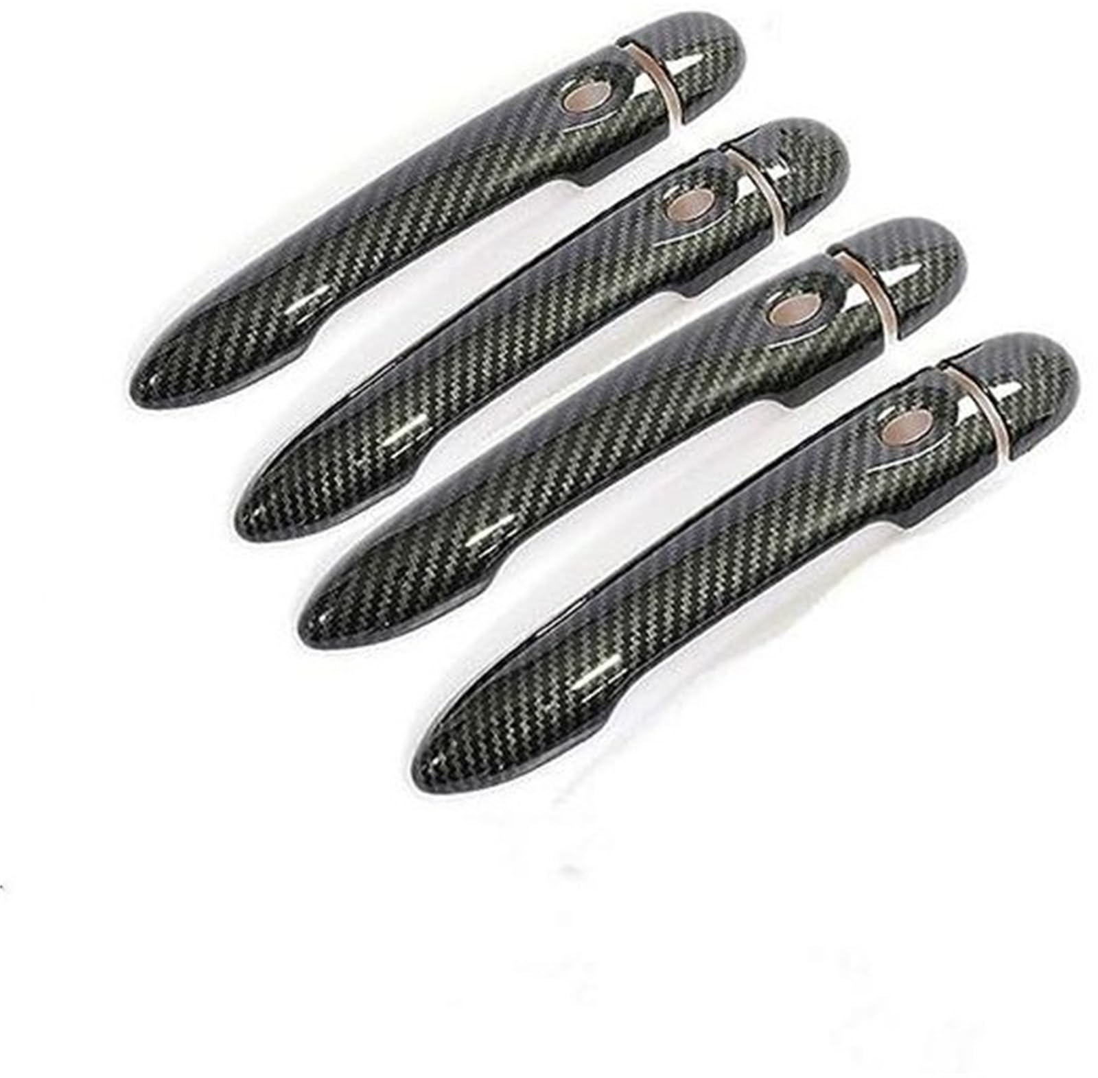 DEMULAX, for Renault, Zoe ZE 2012 2013 2014 2015 2016 2017 Kohlefaser-Autotürgriffabdeckung Autotürgriffabdeckung(Black 4dr No Key 4 Buttons) von DEMULAX