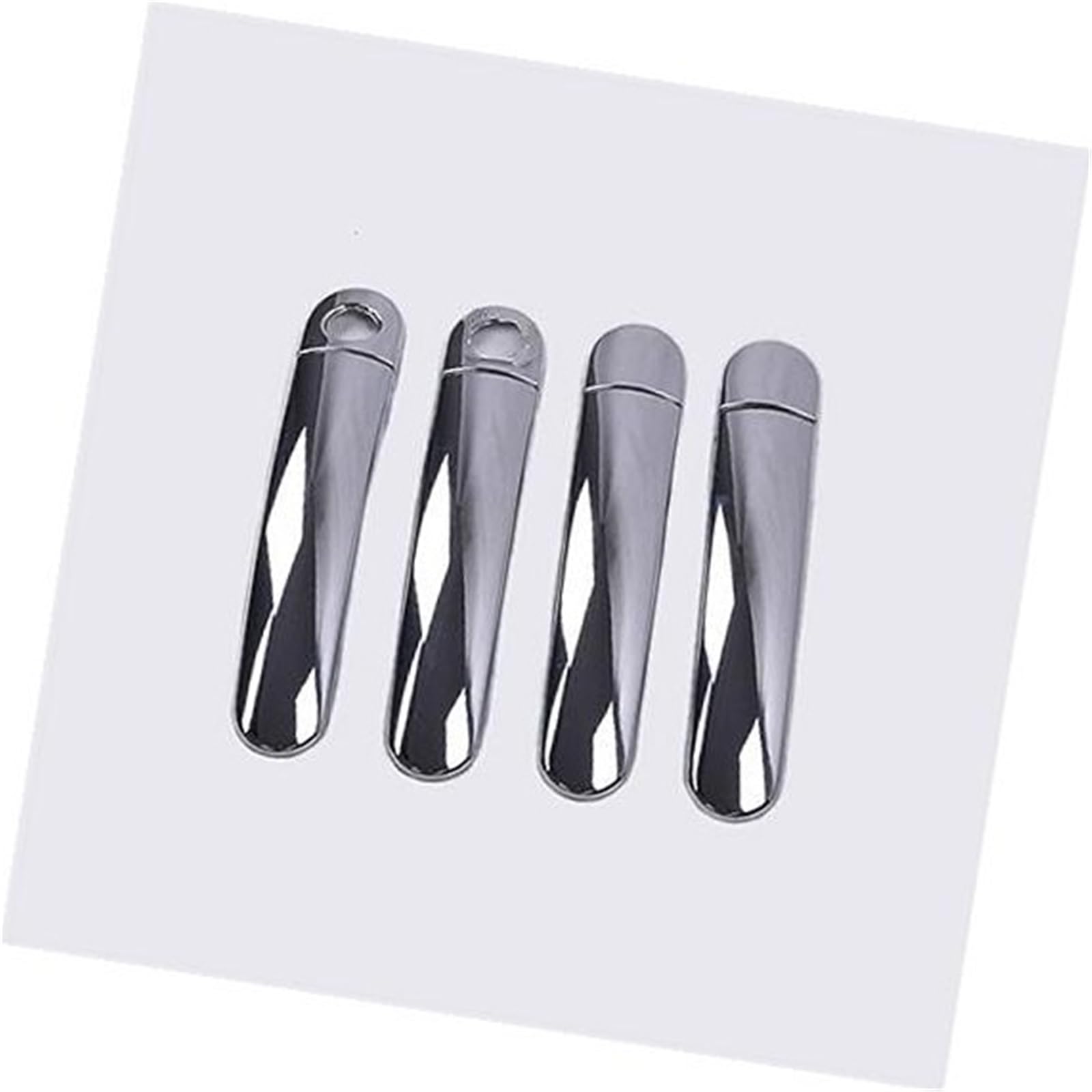DEMULAX, for Skoda, Rapid 2011-2019 Chrom-Autotürgriffabdeckungen Autotürgriffabdeckung(Silver 2 Keyholes) von DEMULAX