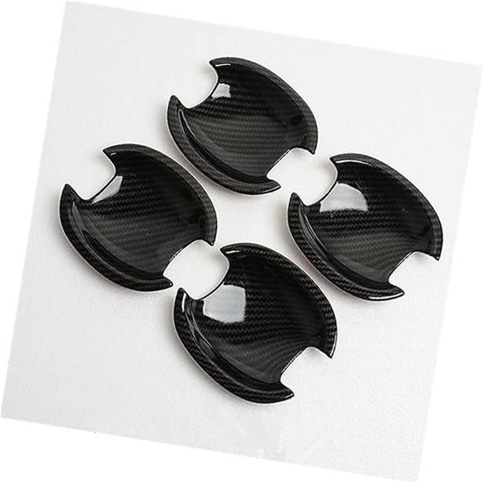 DEMULAX, for Tiguan, 2009–2014, Neue Kohlefaser-Chrom-Autotürgriffabdeckung, Schalenschale Autotürgriffabdeckung(Black Model 10) von DEMULAX