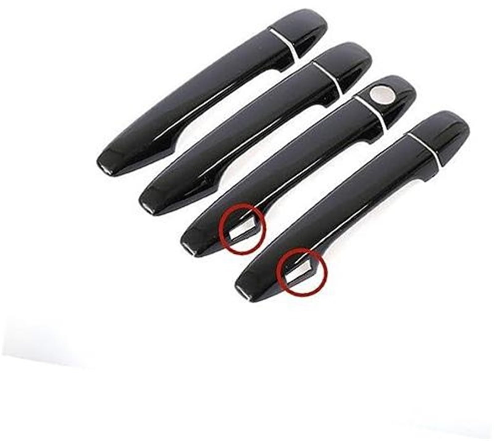 DEMULAX, for Toyota, Axio 2014 2015 2016 2017 2018, glänzend schwarz, Auto-Türgriff-Abdeckung, Aufkleber-Overlay Autotürgriffabdeckung(Black Keyless Entry) von DEMULAX
