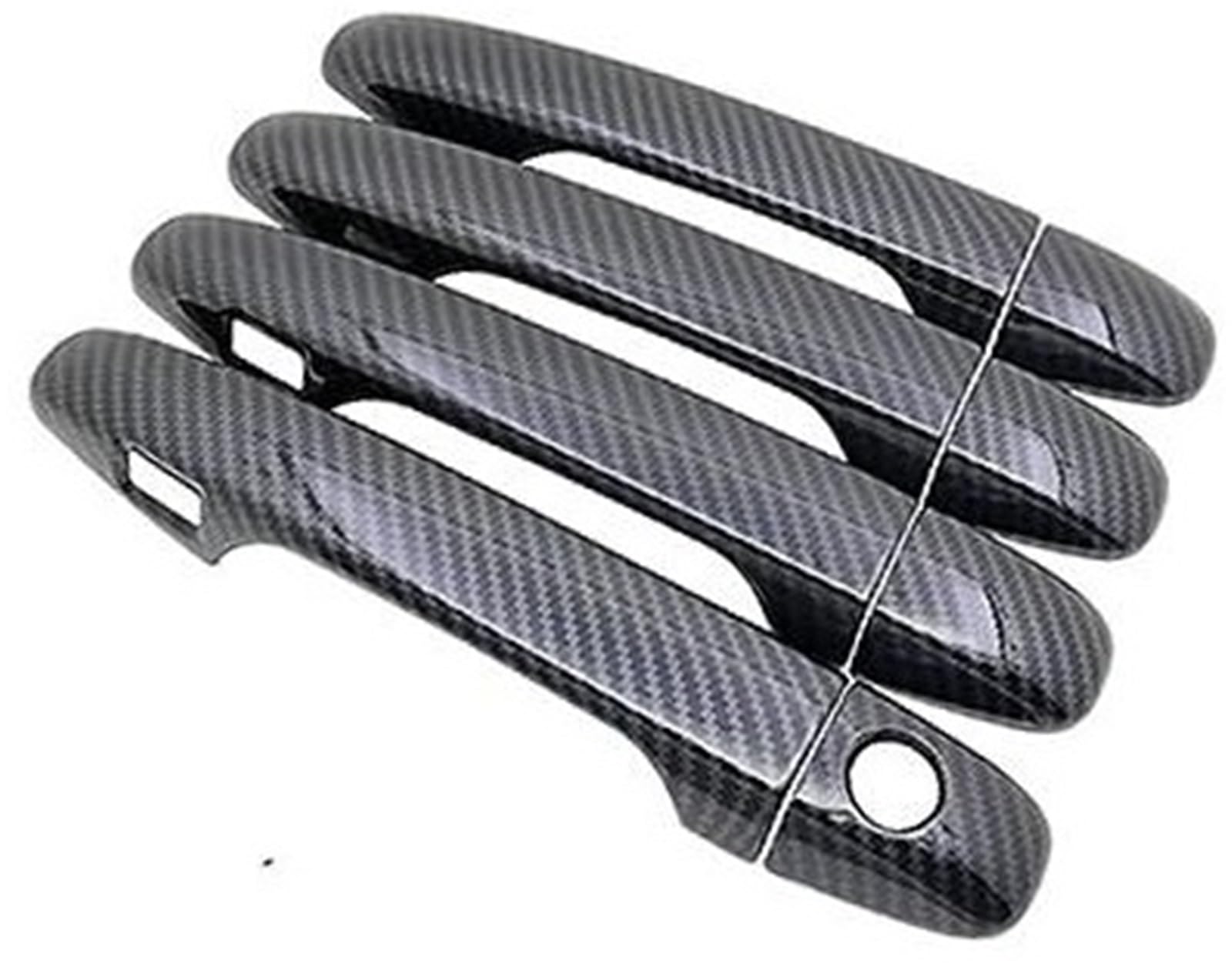 DEMULAX, for Toyota, Sienna XL30 30 2010 2011 2012 2013 2014 2015 2016 2017 2018 2019 Kohlefaser-Autotürgriff-Abdeckungspolster-Zubehör Autotürgriffabdeckung(Black Keyless Entry) von DEMULAX