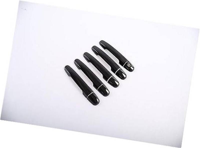 DEMULAX, for Toyota, for RAV4, RAV 4 2006 2007 2008 2009 2010 2011 2012 2013 Autotürgriffabdeckungen aus glänzendem Chrom Autotürgriffabdeckung(Black 0 Button) von DEMULAX