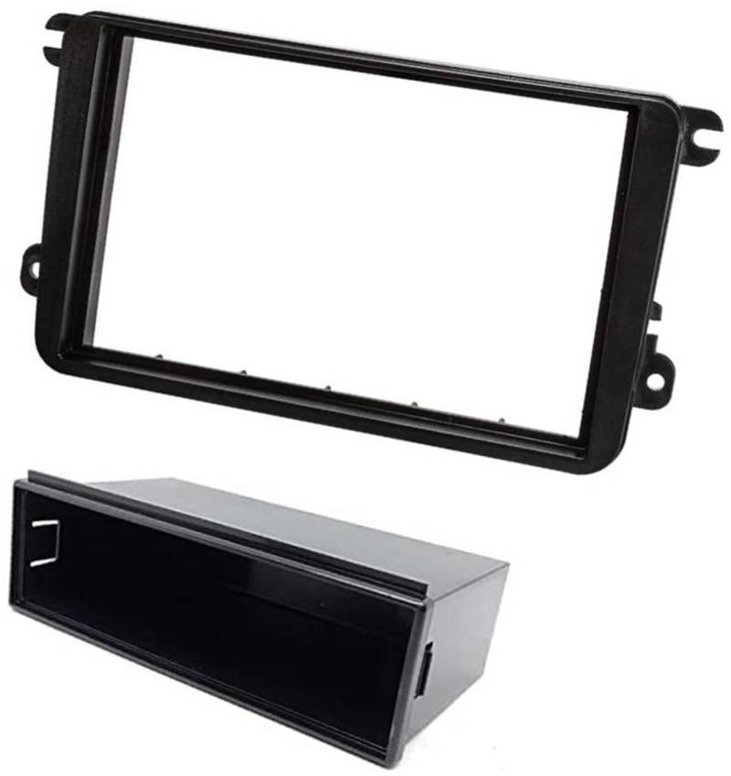 DEMULAX 1 DIN Autoradio Rahmen Einbau, 1 DIN 2 DIN Frontblende Rahmen Stereo, for Seat, Autoradio-Armaturenbrett von DEMULAX