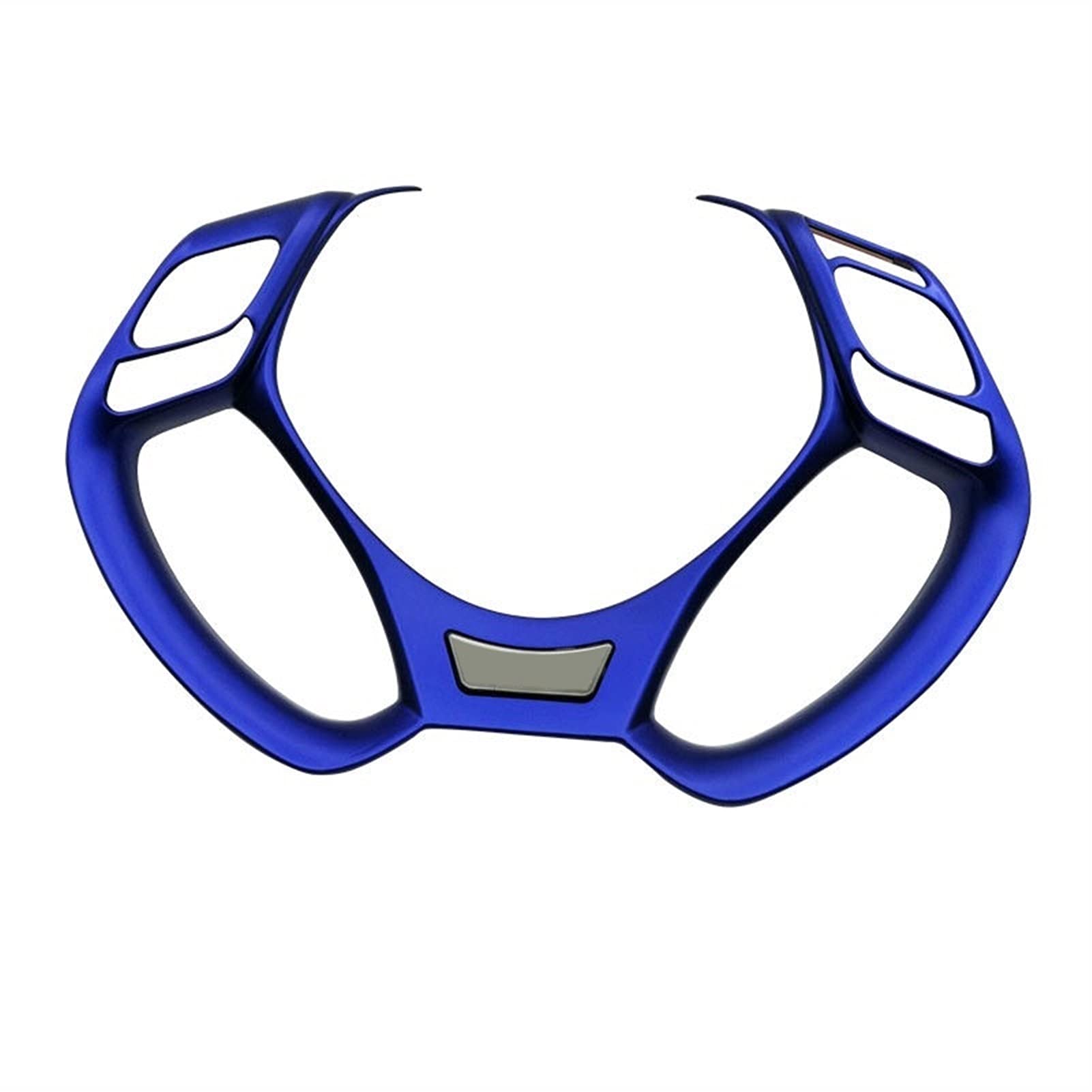 DEMULAX 1 Stück ABS-Lenkradverkleidung, Lenkradtastenabdeckung, Autoaufkleber, for Toyota, C-HR CHR 2016 2017 2018 2019 Auto-Lenkrad-Aufkleber(Blue) von DEMULAX