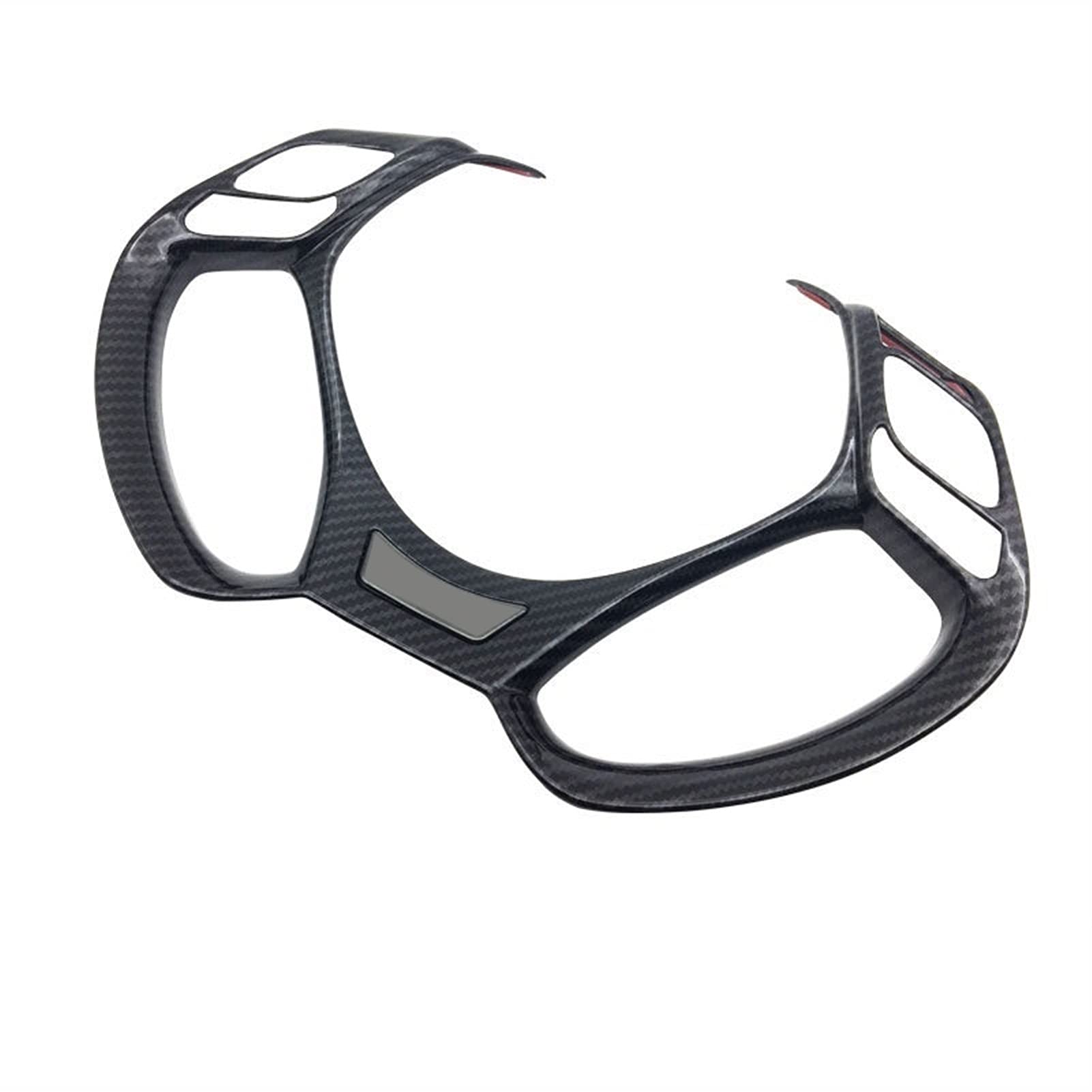 DEMULAX 1 Stück ABS-Lenkradverkleidung, Lenkradtastenabdeckung, Autoaufkleber, for Toyota, C-HR CHR 2016 2017 2018 2019 Auto-Lenkrad-Aufkleber(Carbon Fiber) von DEMULAX