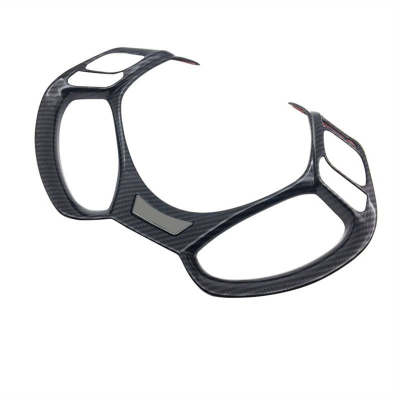 DEMULAX 1 Stück ABS-Lenkradverkleidung, Lenkradtastenabdeckung, Autoaufkleber, for Toyota, C-HR CHR 2016 2017 2018 2019 Auto-Lenkrad-Aufkleber(Carbon Fiber) von DEMULAX