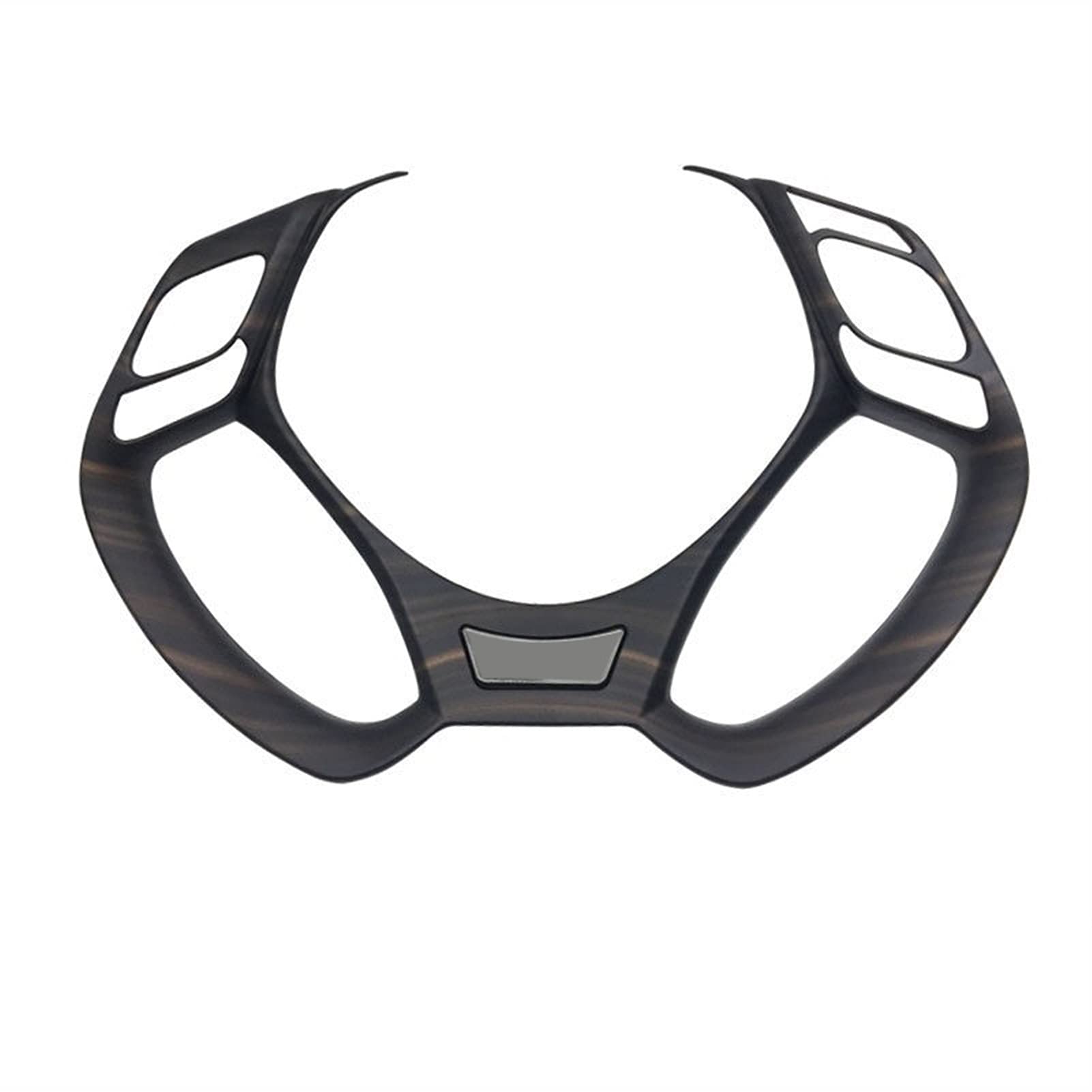 DEMULAX 1 Stück ABS-Lenkradverkleidung, Lenkradtastenabdeckung, Autoaufkleber, for Toyota, C-HR CHR 2016 2017 2018 2019 Auto-Lenkrad-Aufkleber(Wood Grain) von DEMULAX