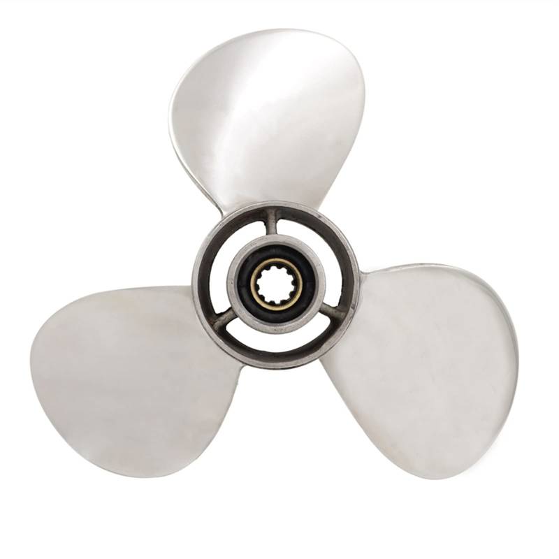 DEMULAX 10 1/4x11, for Suzuki, 20-30 PS Außenbordmotor Edelstahl 10 Zähne Bootszubehör Marine Propeller Wasserfahrzeugpropeller von DEMULAX