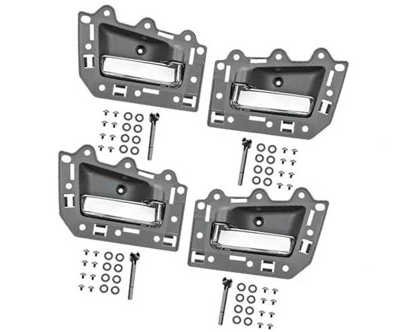 DEMULAX 1JV461J3AA 5HR421J3AK 2005 2006 2007 2008 2009 2010 2011 Innentürgriffsatz, for Jeep, for Grand for Cherokee Auto-Innentürgriff(Grey Chrome) von DEMULAX