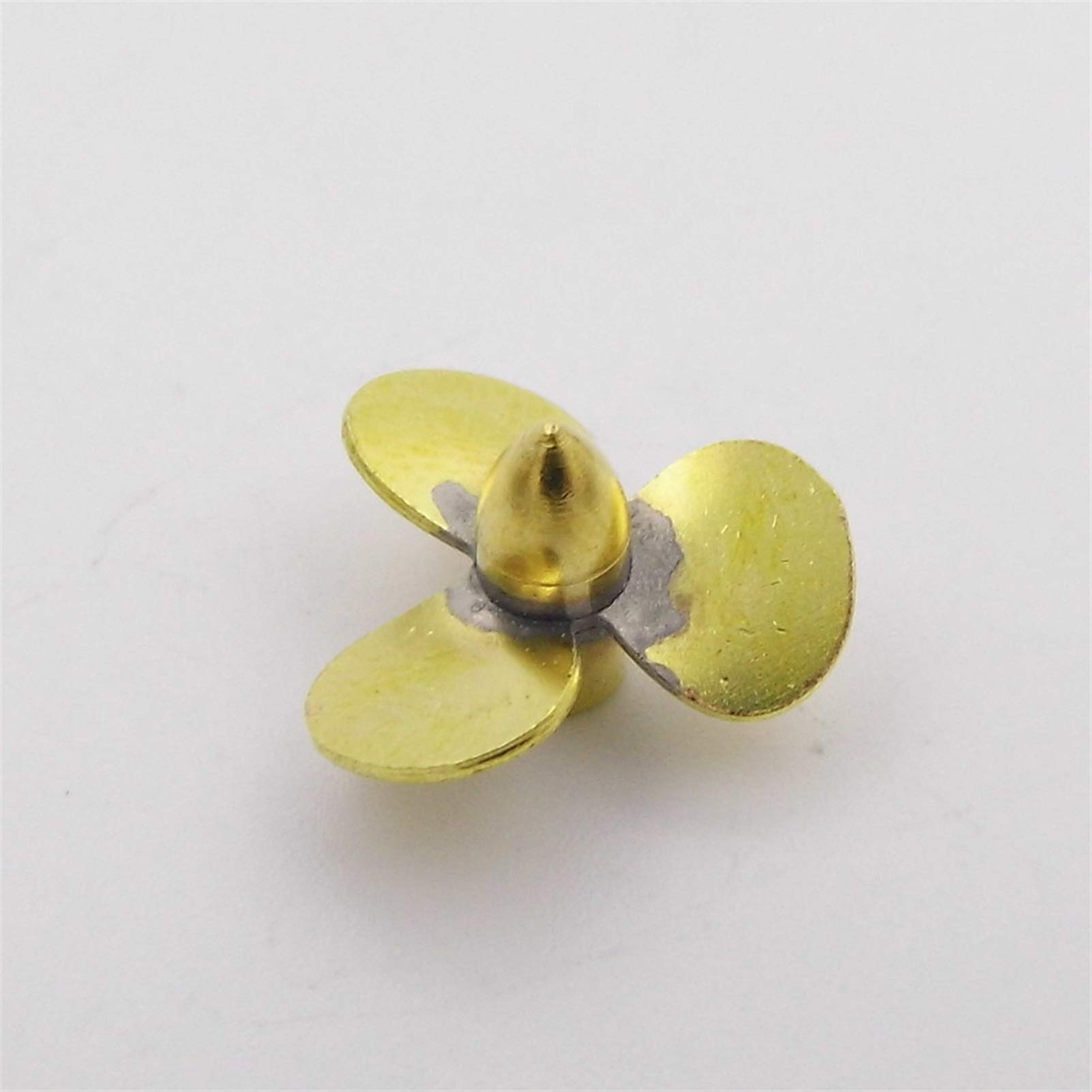 DEMULAX 1PC 12mm 14mm 16mm 23mm Kupfer Propeller 3-Blatt, for MINI, Prop Links Rechts Hand 2mm Welle RC Boot Skala Marine U-Boot Wasserfahrzeugpropeller(D23mm Right Hand) von DEMULAX