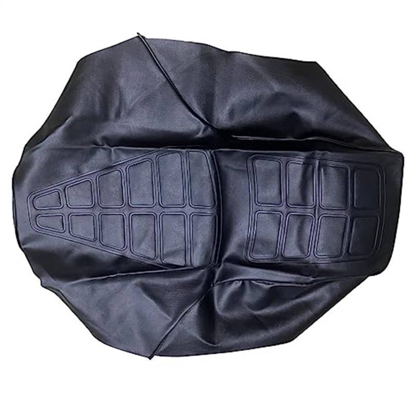 DEMULAX 1PC PU-Leder Schwarz Motorrad Flach, for Sitz, Abdeckung Wasserdichtes Retro-Motorrad-Kissenpolster-Zubehör, for GN250-Zubehör Motorrad-Sitzbezug von DEMULAX
