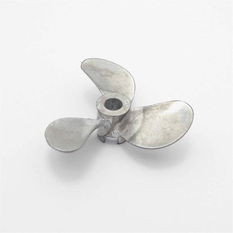 DEMULAX 1PC Rechts Links Hand 4mm Welle 3-Blätter Metall Propeller Untergetaucht Prop 28mm 32mm 36mm 40mm 44mm 48mm RC Boot Marine Schlepper Köder Wasserfahrzeugpropeller(D44mm Right Hand) von DEMULAX