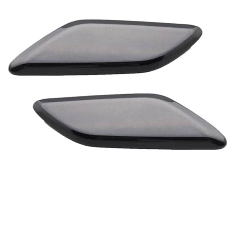 DEMULAX 2 Stück, for Mazda, 6 Atenza 2017 2018 2019 Scheinwerferwaschanlage Sprühdüsenabdeckung Deckel Auto Frontstoßstange Scheinwerferreiniger Jet Cap Trim Abdeckung für Scheibenwaschdüsen(BLACK Bla von DEMULAX