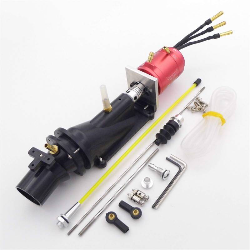 DEMULAX 22 mm Loch Turbo Wasserstrahlruder Strahlpumpe Spray 26 mm Propeller + 2860 KV3400 bürstenloser Motor 40 cm 70 cm RC Jet Boot Wasserfahrzeugpropeller von DEMULAX