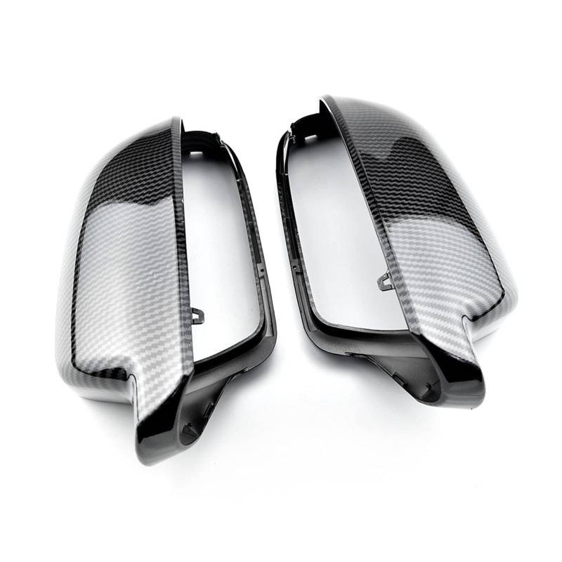 DEMULAX 2Pcs Carbon Fiber Style Rearview Mirror Shells Cover Protection Cap Car Styling Shell Side Mirror Shell Covers, for, A3 A4 A5 B8.5 Auto-Außenspiegelabdeckung(Carbon Look Black) von DEMULAX