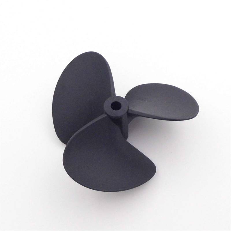 DEMULAX 3-Blatt-Nylonpropeller 70 mm 80 mm Steigung 1,6 Propeller 5 mm Schaft RC-Boot Schlepper Köderboot ROV Roboter Wasserstrahlruder Wasserfahrzeugpropeller(1PC 80mm Left Hand) von DEMULAX