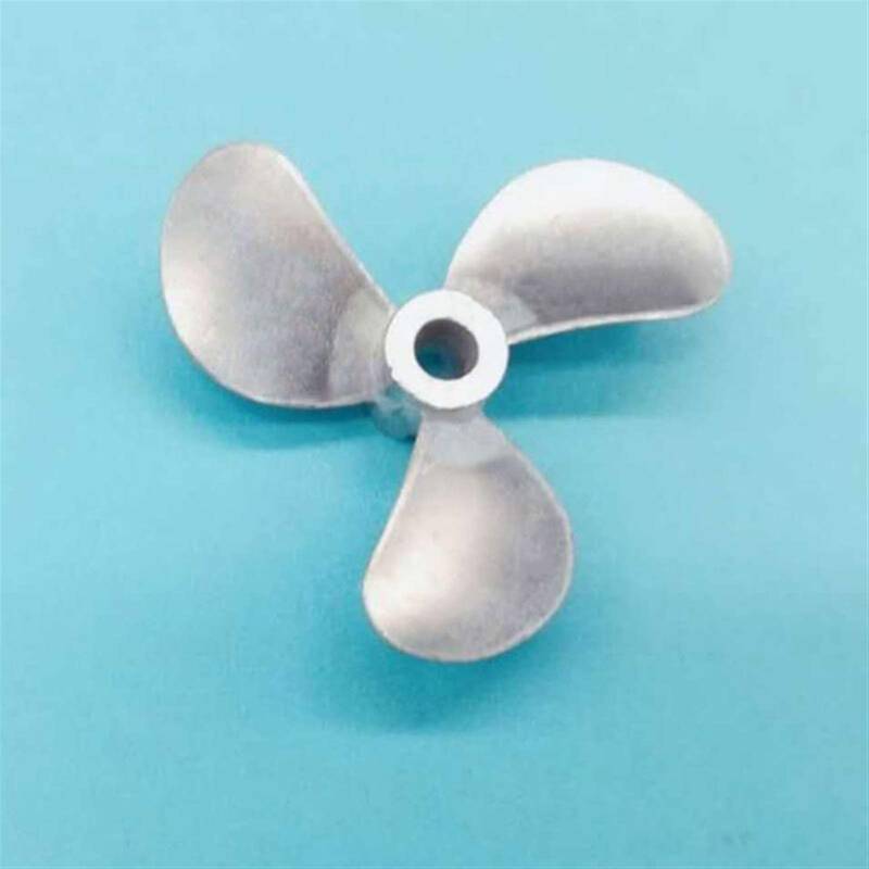 DEMULAX 3-Blatt-Propeller aus Zinklegierung, hohe Härte, 36/40/44/48 mm Durchmesser, 4 mm Öffnungspropeller, RC-Modellboot-Wellenverbinder Wasserfahrzeugpropeller(D32 Reverse) von DEMULAX