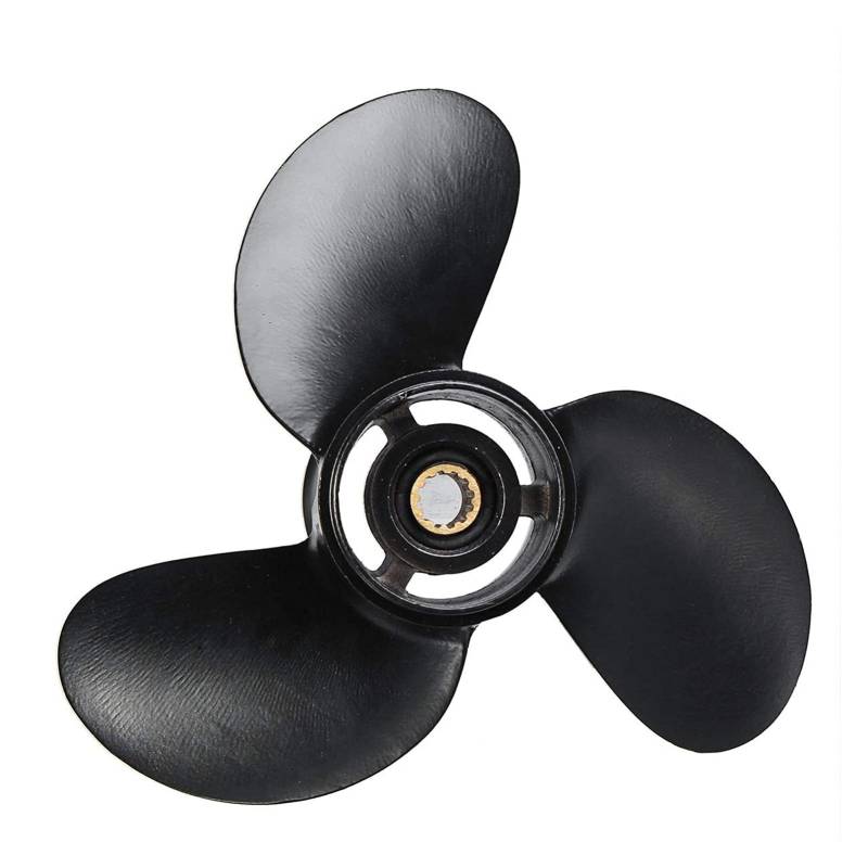 DEMULAX 3B2W64517-1 Marine-Außenbordpropeller 8,5 x 9 Aluminiumlegierung, for Tohatsu, for Mariner, for Parsun 8-9,8 PS 3 Blatt Wasserfahrzeugpropeller von DEMULAX