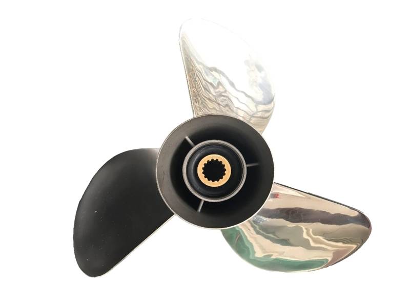 DEMULAX 3x14 1/4x21 150HP-300HP, for Johnson Propeller Steel Propeller 15 Zahn Marine Boot Boot Zubehör Marine Propeller Wasserfahrzeugpropeller von DEMULAX
