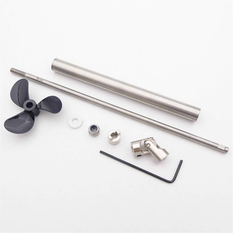 DEMULAX 4mm Bootsantriebswelle 35cm 3-Blatt 38mm Propellerkupplung Kit RC Boot Modell Maßstab Marine Spielzeugboot DIY Holzboot Wasserfahrzeugpropeller(L25cm Coupler 3.0mm) von DEMULAX