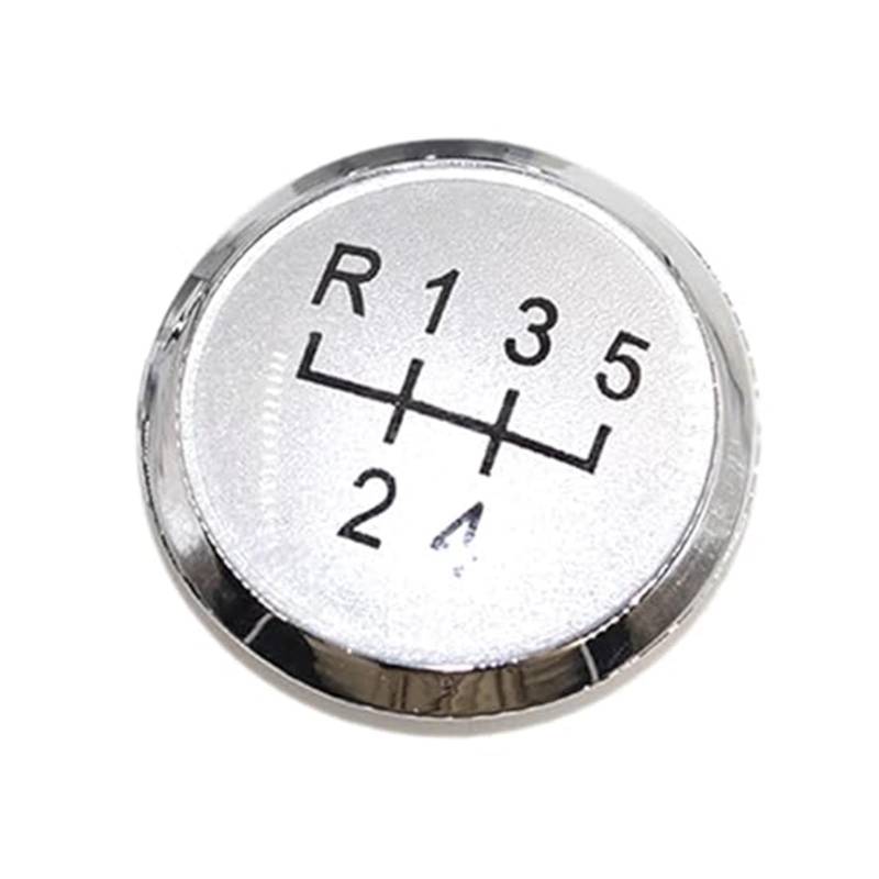 DEMULAX 5 6-Gang-Schalthebel-Gamaschenmanschetten-Abdeckung, for Polo, 9N 9N2 2002–2009 Auto-Schaltknauf(5 Speed Silver) von DEMULAX