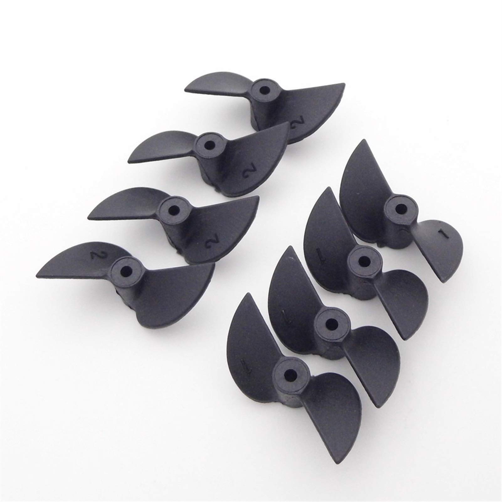 DEMULAX 5X CW CCW 2mm 30mm Propeller 2-Blatt Nylon Requisiten DIY Spielzeug Boot Marine Boot Modell Wasserfahrzeugpropeller(5PCS CCW) von DEMULAX