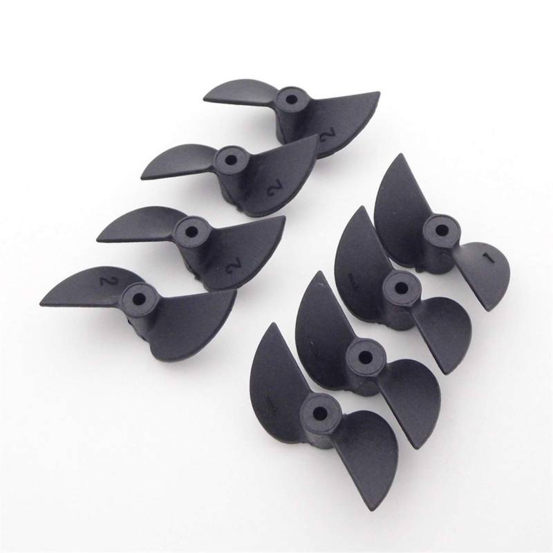 DEMULAX 5X CW CCW 2mm 30mm Propeller 2-Blatt Nylon Requisiten DIY Spielzeug Boot Marine Boot Modell Wasserfahrzeugpropeller(5PCS CCW) von DEMULAX