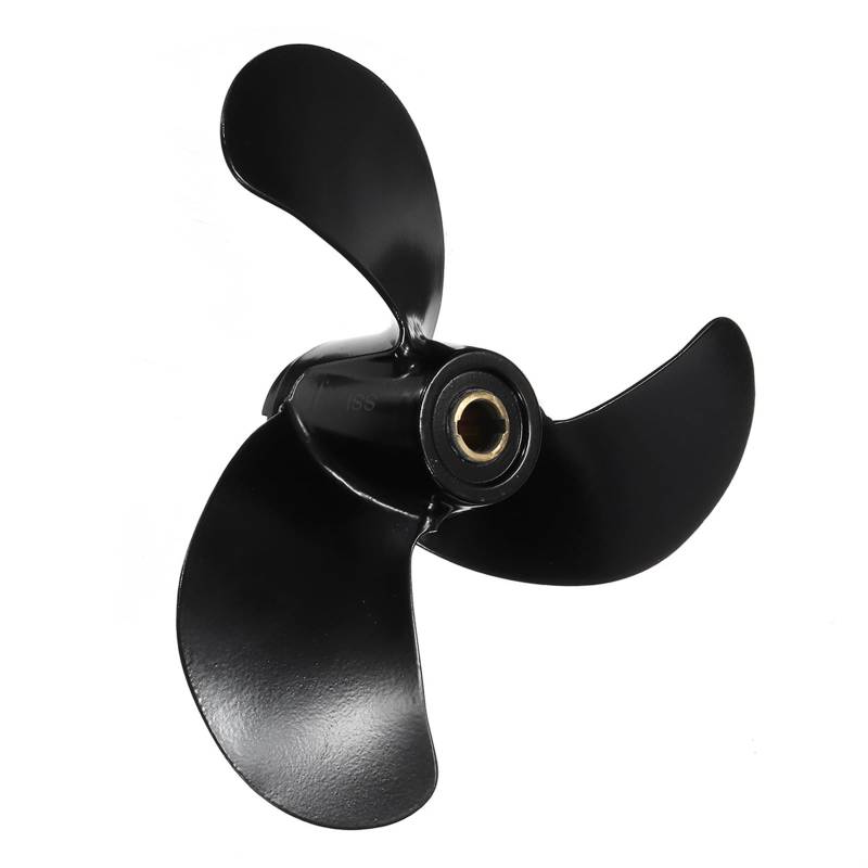 DEMULAX 6011-079-07P Aluminiumlegierung 7-7/8 x 7-1/2 Propellerboot-Außenbordmotor 5 PS R-Rotation Marineteile Schwarz 3 Blätter Wasserfahrzeugpropeller von DEMULAX