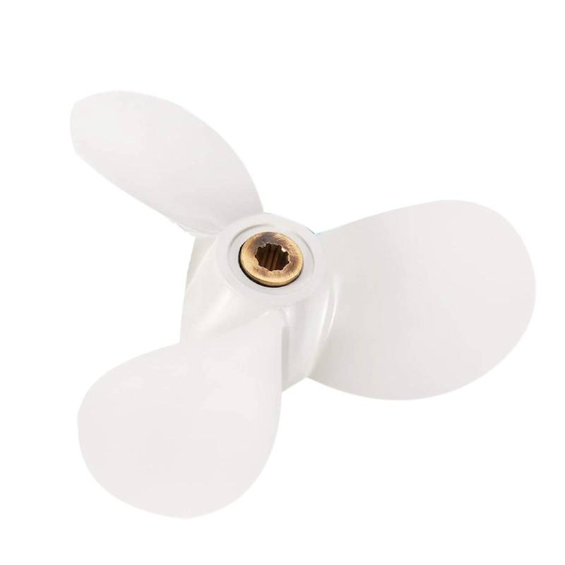 DEMULAX 7 1/2X7 4Hp 5Hp 6Hp, for Yamaha, 9 Zahn Spine Aluminium Propeller Außenbordmotoren Marine Propeller 6E0-45943-01-El Wasserfahrzeugpropeller von DEMULAX
