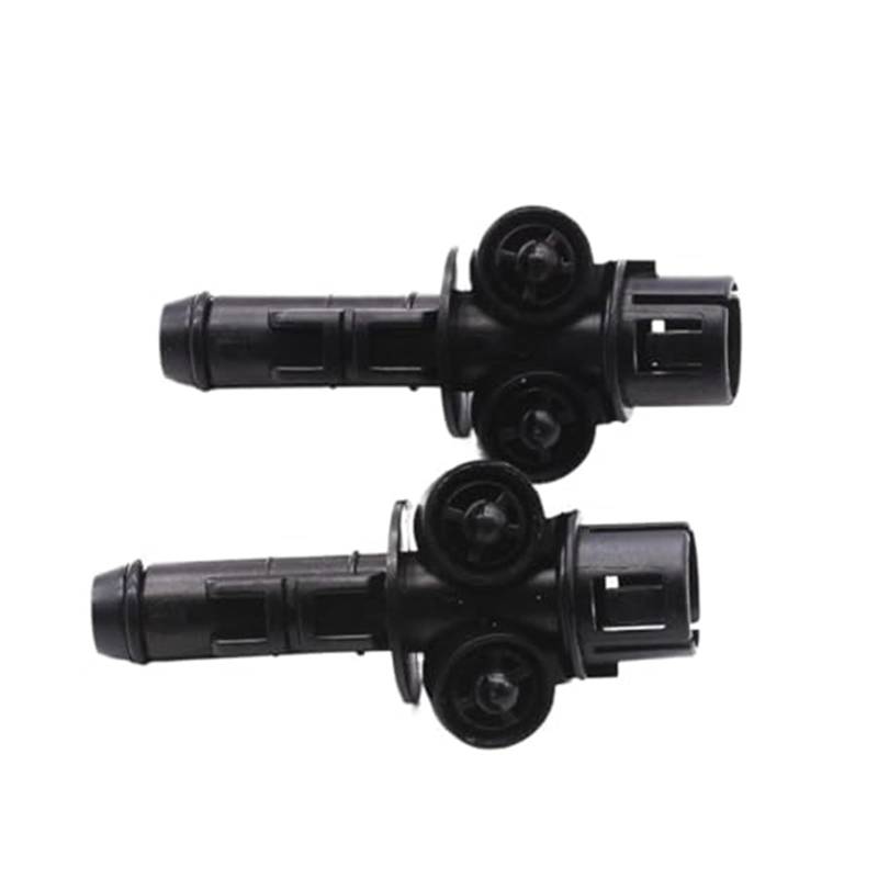 DEMULAX 85044-09901 85045-09901 Frontstoßstangen-Scheinwerferwaschanlage, Sprühdüsen-Abdeckkappe mit Anschluss, for Toyota, Avensis T25 2006–2008 Abdeckung für Scheibenwaschdüsen(Black Nozzle Set) von DEMULAX