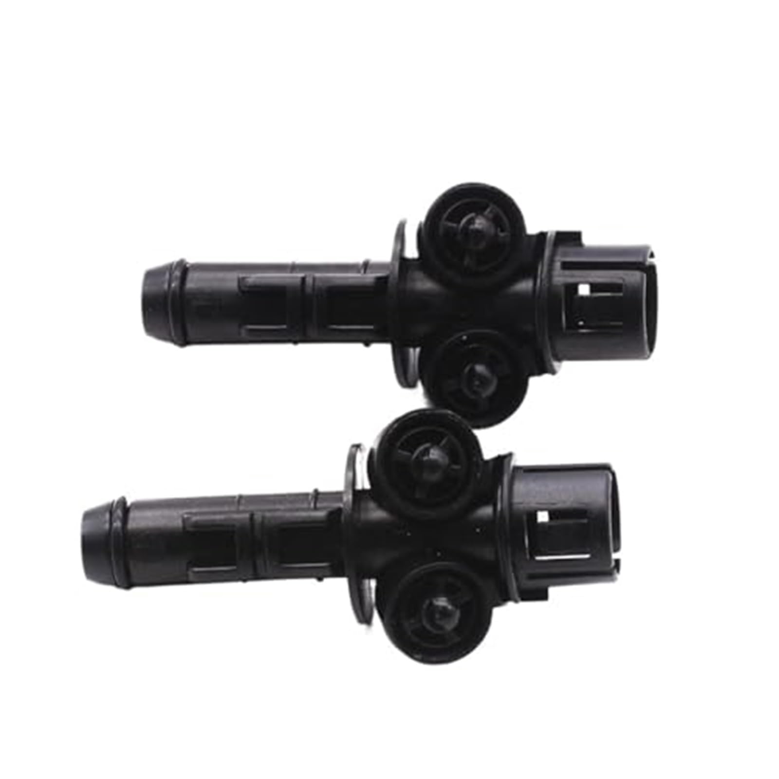 DEMULAX 85044-09901 85045-09901 Frontstoßstangen-Scheinwerferwaschanlage, Sprühdüsen-Abdeckkappe mit Anschluss, for Toyota, Avensis T25 2006–2008 Kappe für Scheibenwaschdüsen(Black Nozzle Set) von DEMULAX