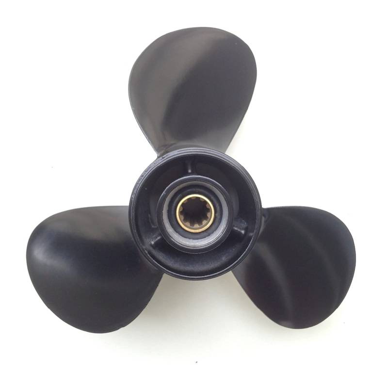 DEMULAX 9,9 x 11, for Tohatsu 20 PS 30 PS, for Tohatsu Propeller Aluminium 3-Blatt-Außenbordpropeller 10 Zahnverzahnung Wasserfahrzeugpropeller von DEMULAX