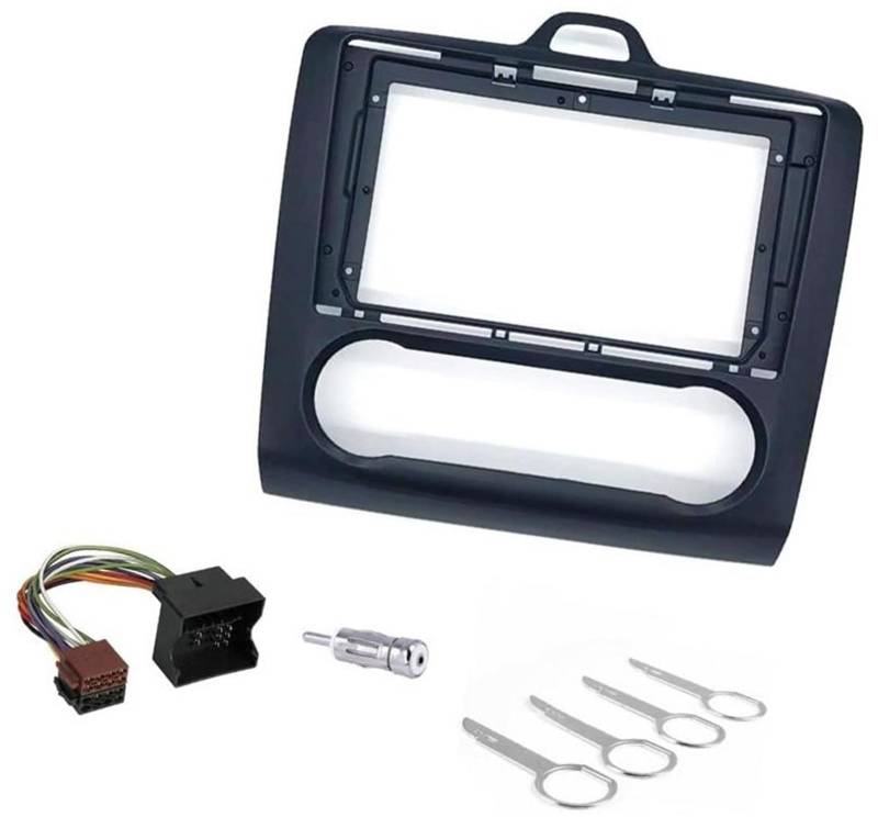 DEMULAX 9"-Zoll-Autoradio, im Armaturenbrett-Frontblendenrahmen, for Focus, 2005-2011, Autoklimaanlage Autoradio-Armaturenbrett von DEMULAX