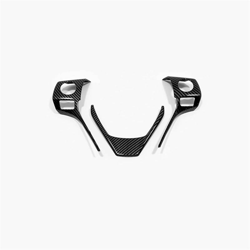 DEMULAX ABS-Kohlefaser-Auto-Lenkradknopfrahmen-Abdeckungs-Zieraufkleber, for, for Toyota, for, for RAV4, RAV 4 2013 2014 2015 2016 2017 Auto-Lenkrad-Aufkleber(Carbon Fibre 3pcs) von DEMULAX