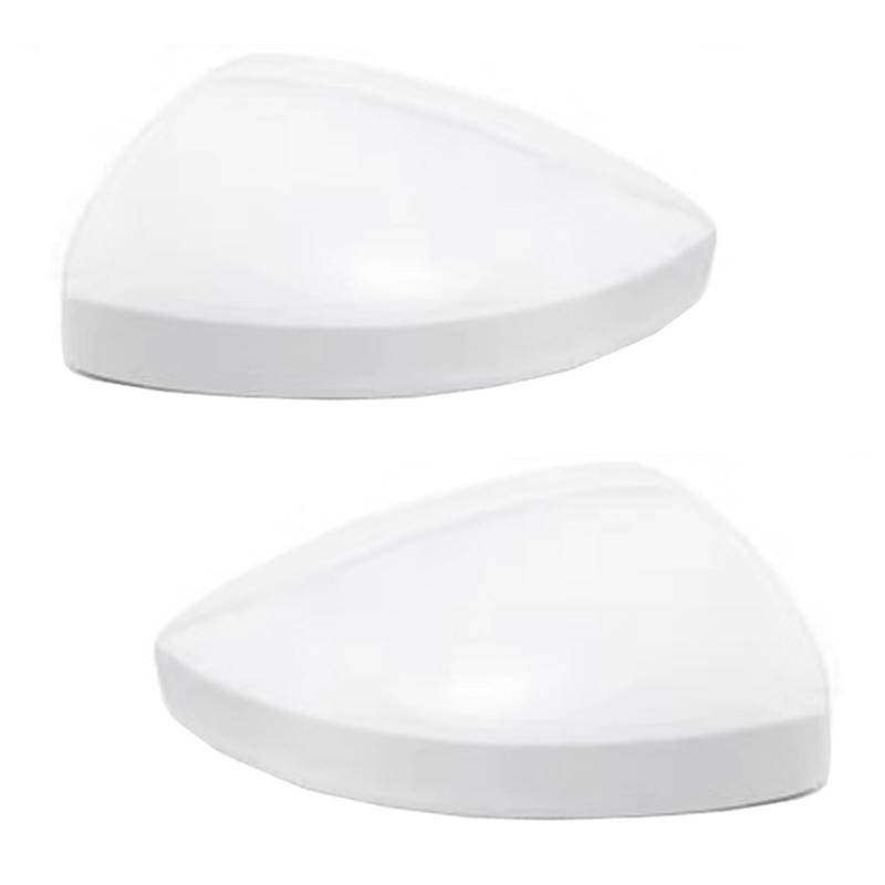 DEMULAX Auto-Flügeltür-Seitenspiegelabdeckung, for VW, for Tiguan, 2017 2018 2019 2020, Auto-Rückspiegelrahmen, Glaslinsen-Zubehör Auto-Seitenspiegelrahmen(White one Pair) von DEMULAX
