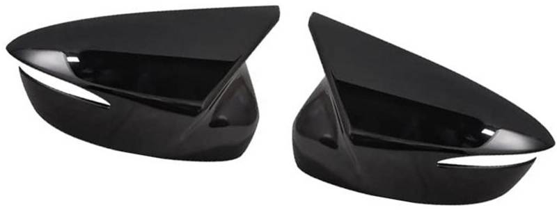 DEMULAX Auto-Flügeltür-Seitenspiegelschale, Gehäusedeckel außen, for Mazda, CX-3 2016 2017 2018 2019 CX-5 2015 2016 Rückspiegel-Abdeckkappe Auto-Seitenspiegelabdeckung(Black Bright Black) von DEMULAX