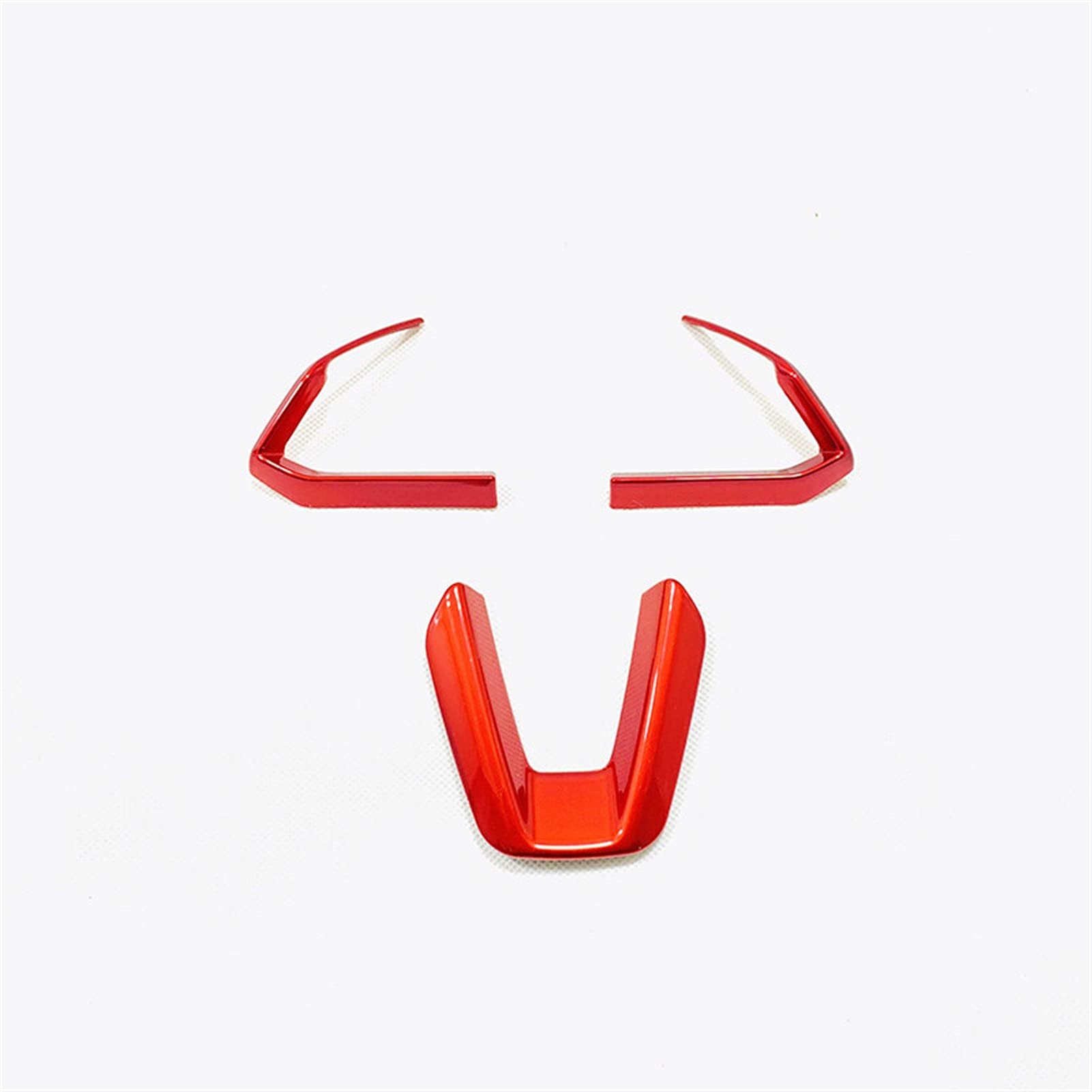 DEMULAX Auto Lenkradknopf Rahmenabdeckung Verkleidung Auto Styling ABS ABS Rot, for Mazda, 6 Atenza CX8 CX-8 2017 2018 Auto-Lenkrad-Aufkleber(3 pcs) von DEMULAX