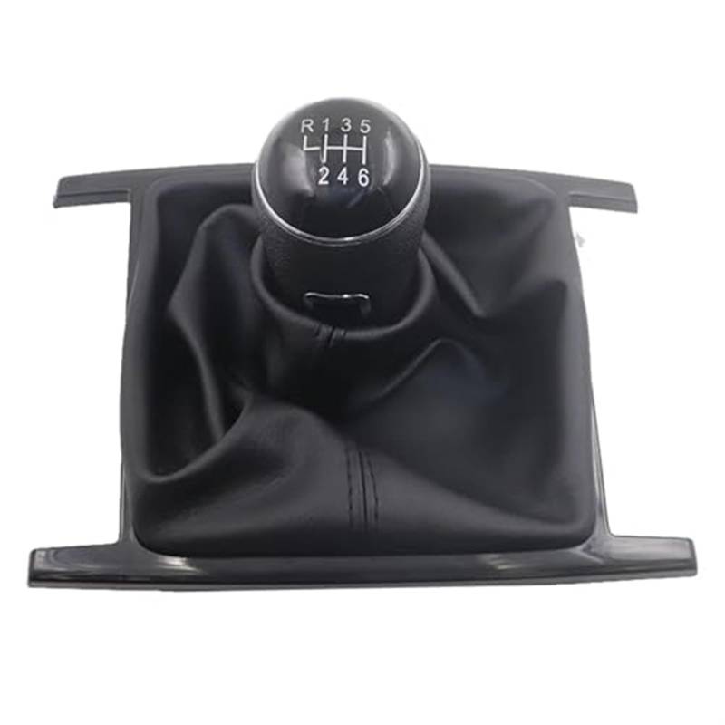 DEMULAX Auto Schaltknauf Kopf Getriebeabdeckung Schalthebel Stick, for Amarok 2010-2022 Handschalthebel Handball Auto-Schaltknauf(Black 6 Speed) von DEMULAX