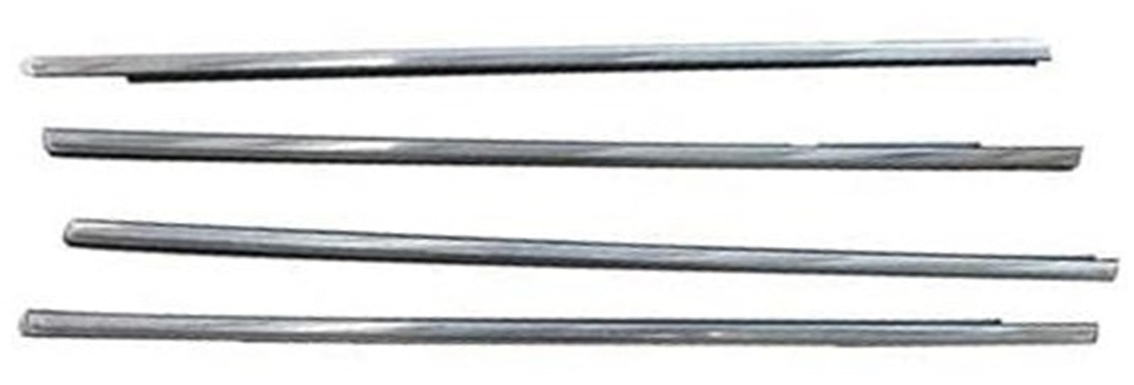 DEMULAX Autotürkantenschutz, for Mitsubishi, for Outlander 2013-2018, 4-teilig, Autofensterglas-Versiegelungsstreifen, Seitenfenster-Wetterstreifen Autodachdichtungsstreifen(Black Chrome) von DEMULAX