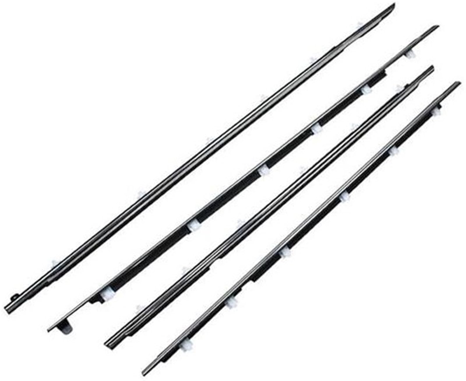 DEMULAX Autotürkantenschutz, for Toyota, for Land Cruiser, LC80 80 Series LX450 1991-1998 4-teilige Außenfenster Gummi-Dichtungsstreifentür Autodachdichtungsstreifen(Black Chrome) von DEMULAX