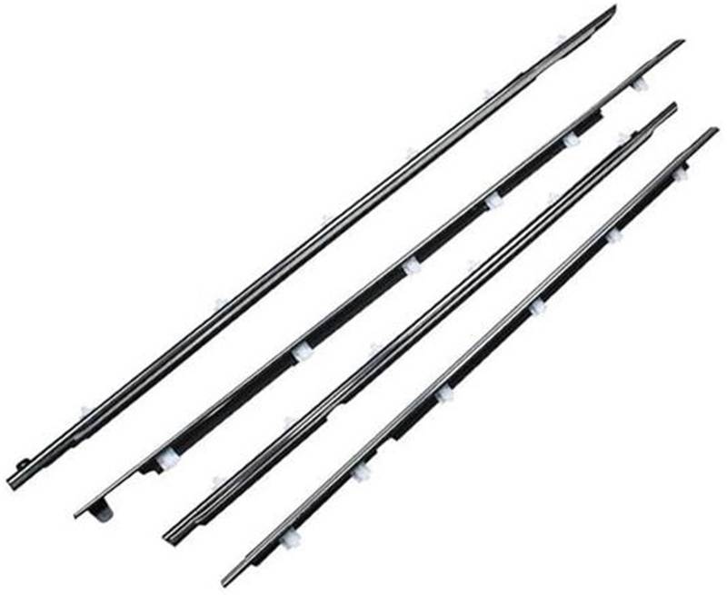 DEMULAX Autotürkantenschutz, for Toyota, for Land Cruiser, LC80 80 Series LX450 1991-1998 4-teilige Außenfenster Gummi-Dichtungsstreifentür Autodachdichtungsstreifen(Black Chrome) von DEMULAX