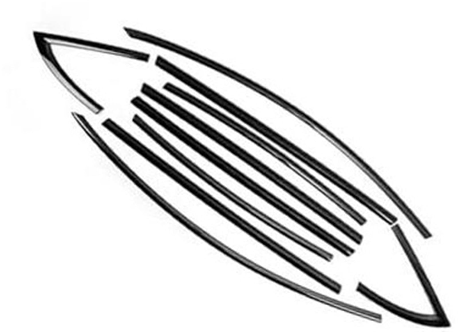 DEMULAX Autotürkantenschutz ABS Mattschwarz 10-TLG. Autoaußenfenster-Zierleiste, Schweller-Seitenabdeckung, for Tesla, for Modell 3 2017-2023 Autodachdichtungsstreifen(Black ABS Glossy Black) von DEMULAX